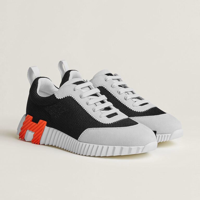 Hermes Bouncing Sneakers White Orange - Afbeelding 2