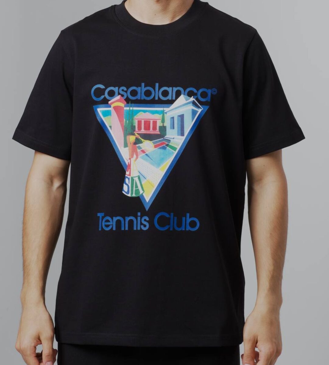 Casablanca Tennis Club T-Shirt Black