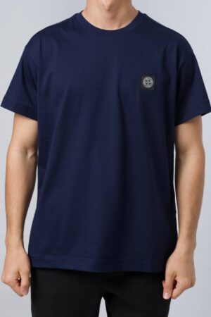 Stone Island Box Logo T-Shirt Donkerblauw