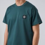 Stone Island Box Logo T-Shirt Zeegroen