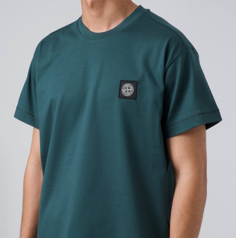 Stone Island Box Logo T-Shirt Zeegroen - Afbeelding 2