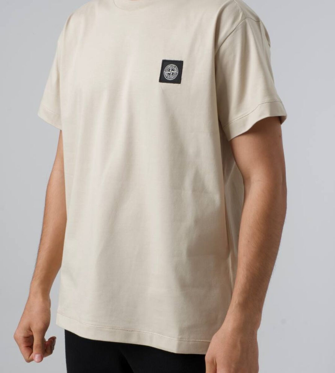 Stone Island Box Logo T-Shirt Beige