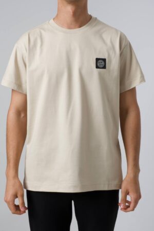 Stone Island Box Logo T-Shirt Beige