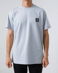 Stone Island Box Logo T-Shirt Lichtblauw
