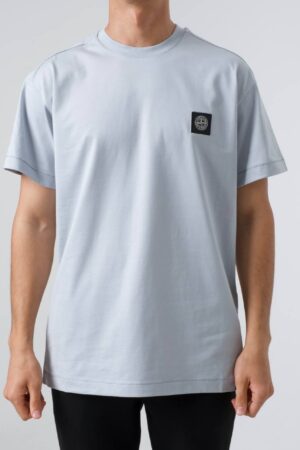 Stone Island Box Logo T-Shirt Lichtblauw