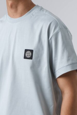 Stone Island Box Logo T-Shirt Lichtblauw