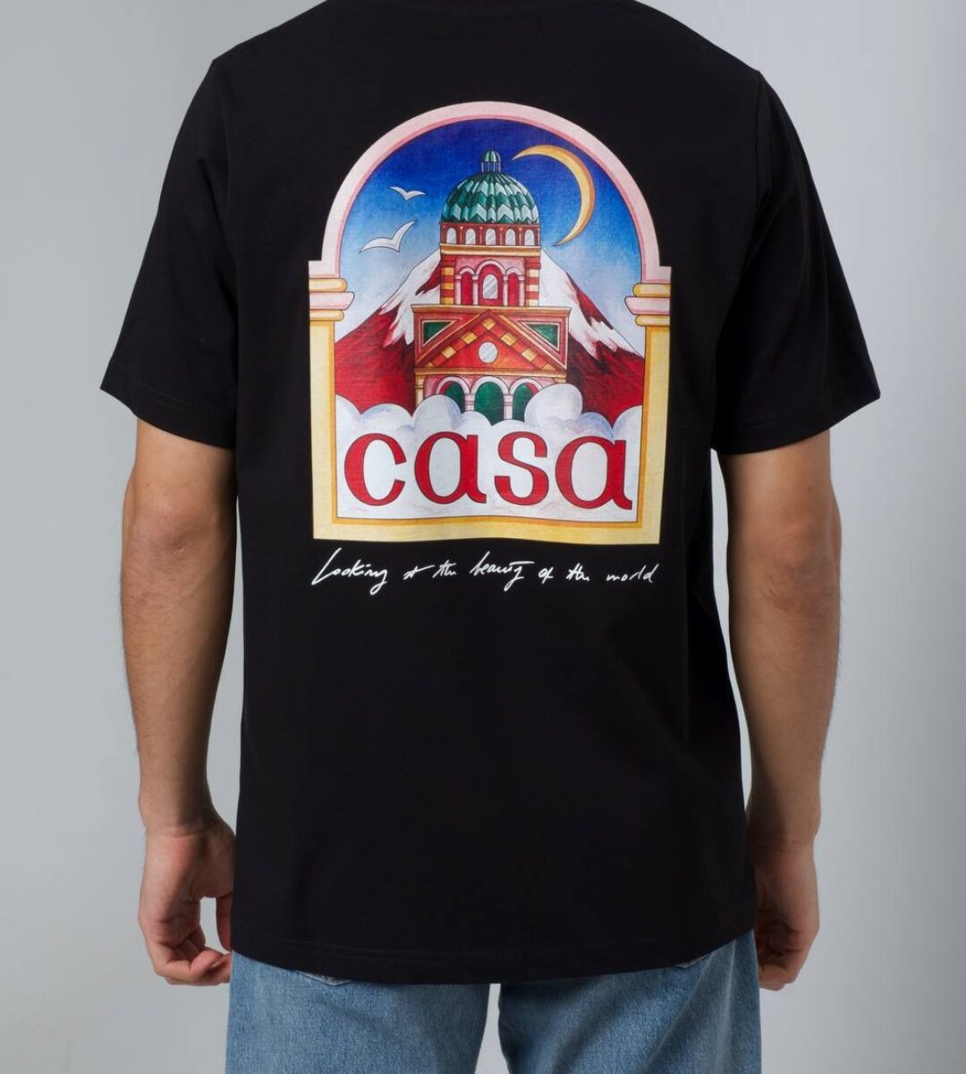 Casablanca Vue De Damas Printed T-Shirt Black