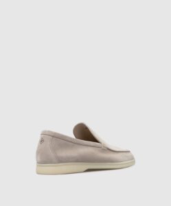 Loro Piana Summerwalk Suede Loafers Light Beige