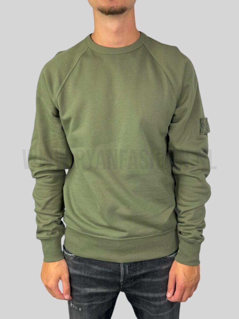 Stone Island Sweater Ghost Logo Donkergroen