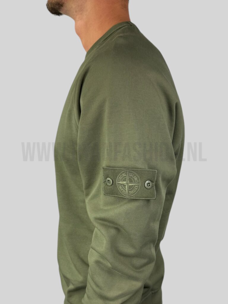 Stone Island Sweater Ghost Logo Donkergroen - Afbeelding 3