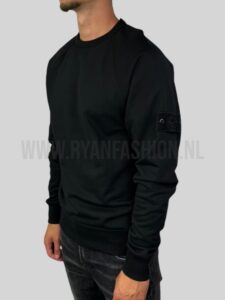 Stone Island Sweater Ghost Logo Zwart