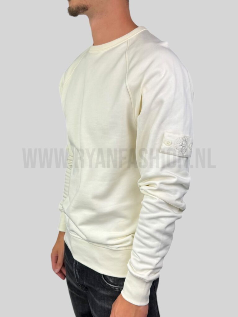 Stone Island Sweater Ghost Logo Gebroken Wit - Afbeelding 2