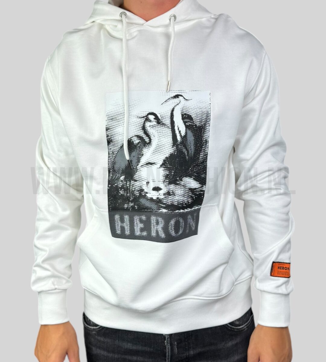 Heron Preston Halftone Hoodie White