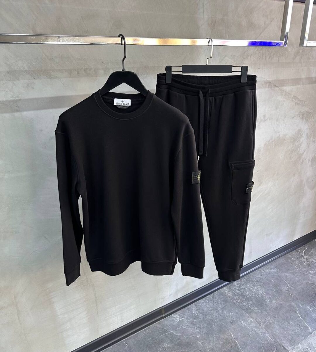 Stone Island Cargo Tracksuit Black