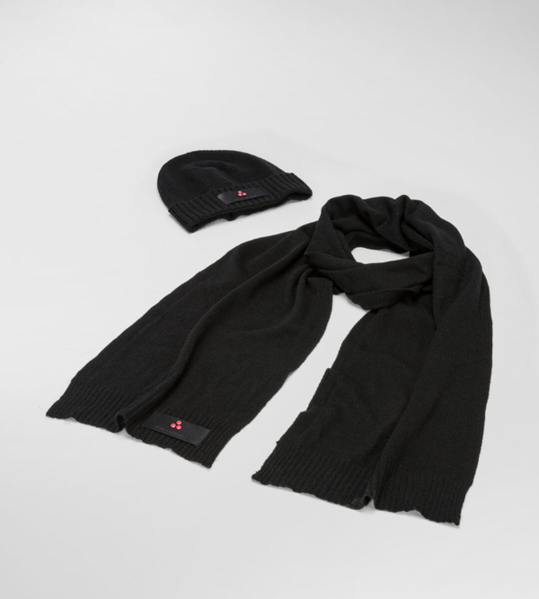 Peuterey Wool Blend Muts & Sjaal Set Black