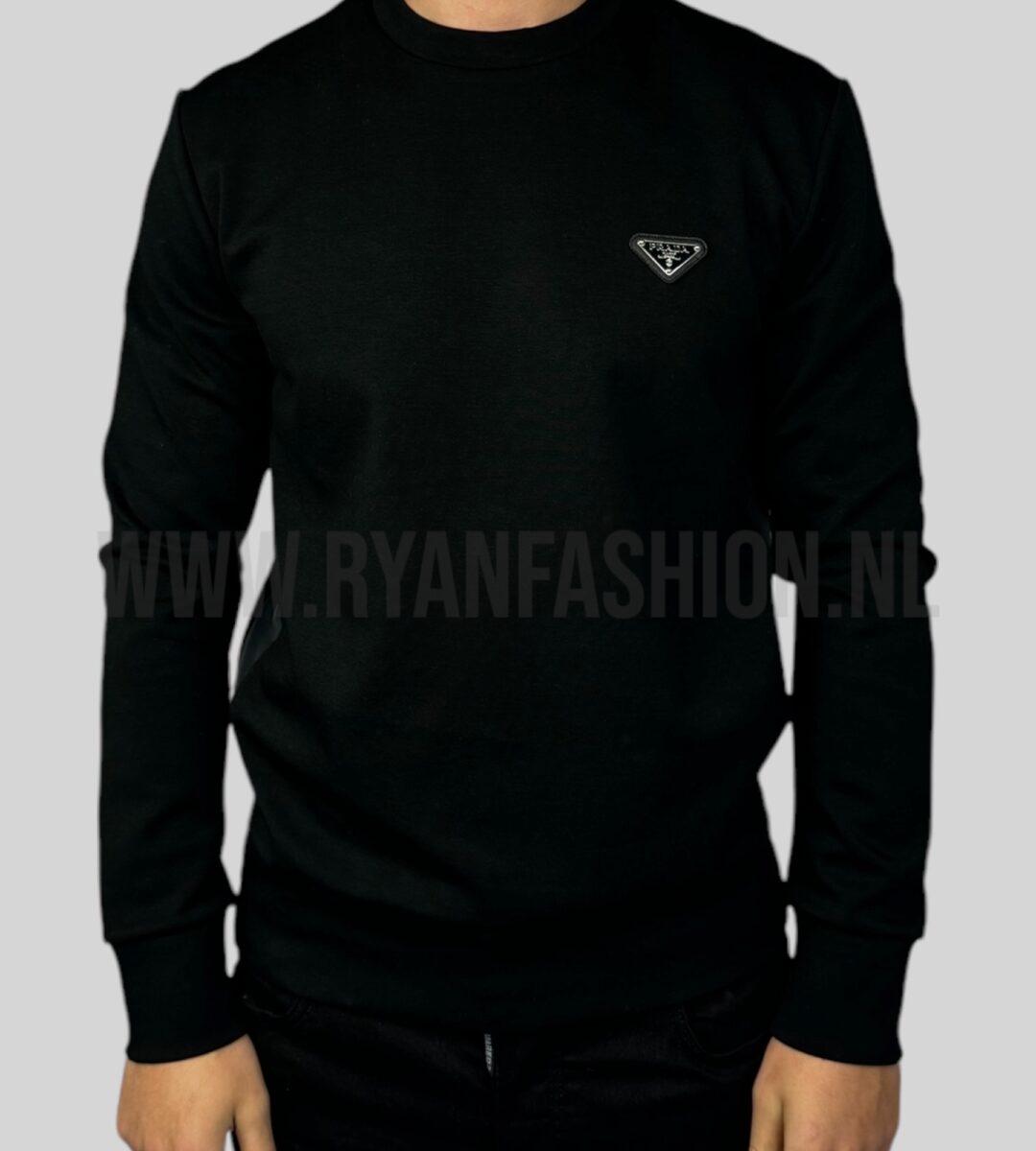 Prada Technical Cotton Sweater Black