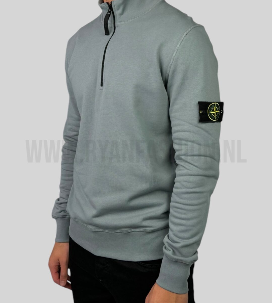 Stone Island Half Zipped Sweater Smoke Grey