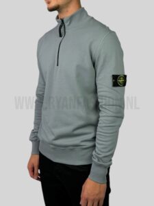 Stone Island Half Zipped Sweater Smoke Grey