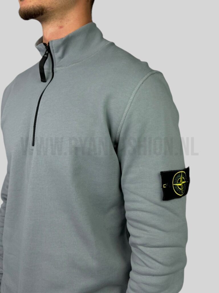 Stone Island Half Zipped Sweater Smoke Grey - Afbeelding 3