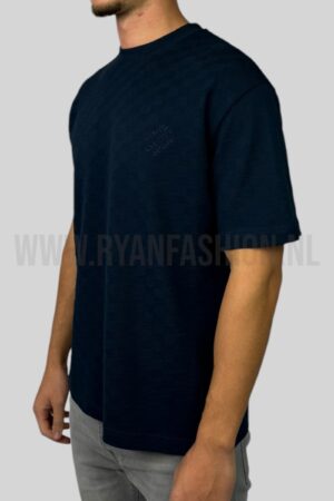Louis Vuitton Damier Cotton Pique T-Shirt Blue Nuit