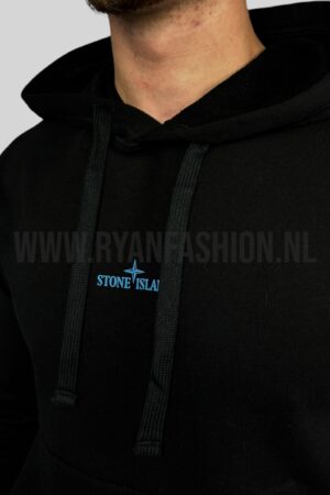 Stone Island Institutional Two Print Hoodie Black