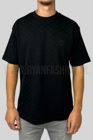 Louis Vuitton Damier Cotton Pique T-Shirt Black