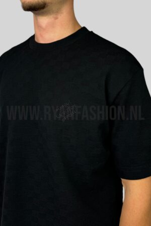 Louis Vuitton Damier Cotton Pique T-Shirt Black