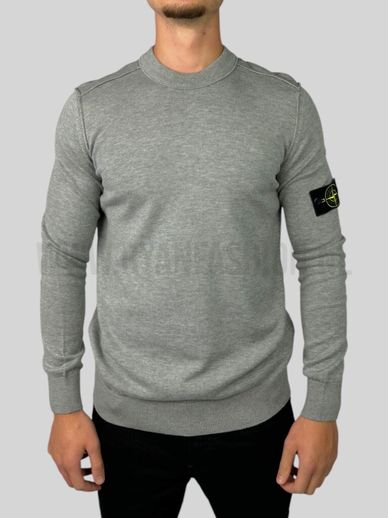 Stone Island Wool Sweater Grey - Afbeelding 2