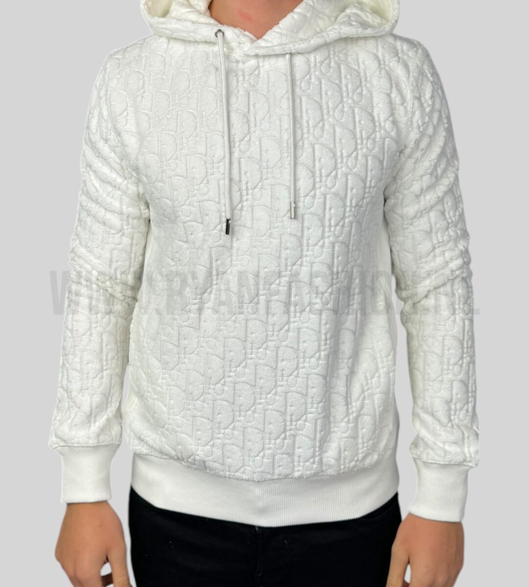 Dior Oblique Badstof Hoodie White