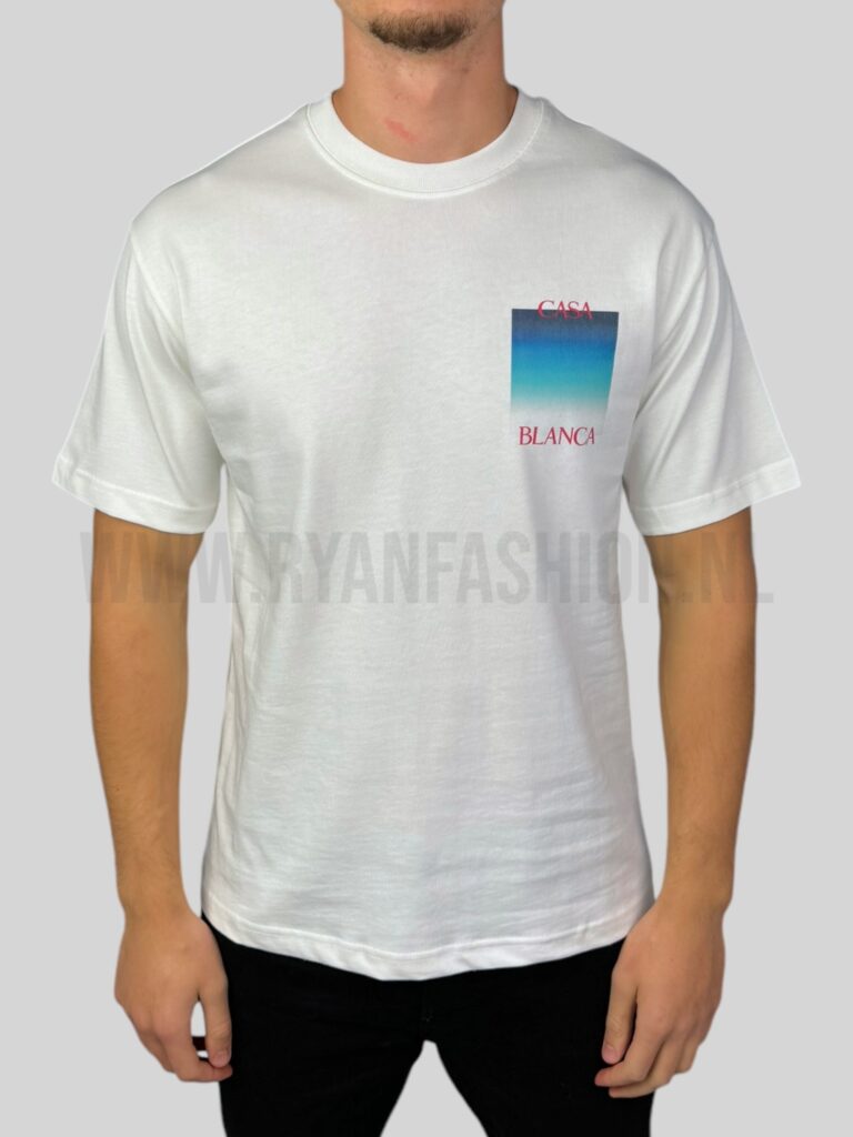 Casablanca Gradient Casa Logo T-Shirt White