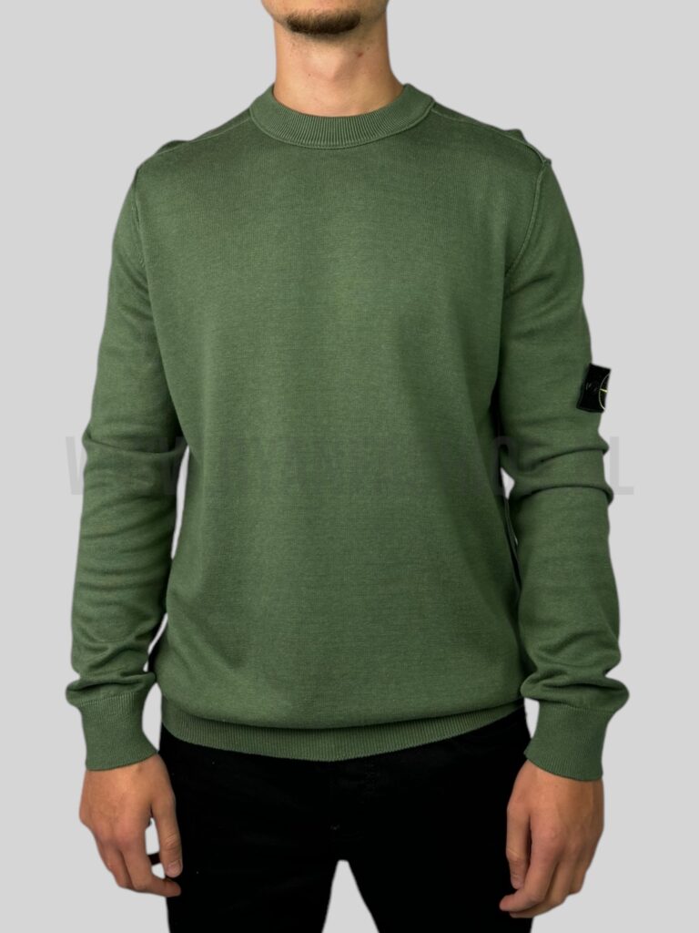 Stone Island Wool Sweater Donkergroen - Afbeelding 2