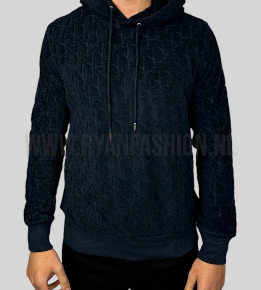 Dior Oblique Badstof Hoodie Darkblue