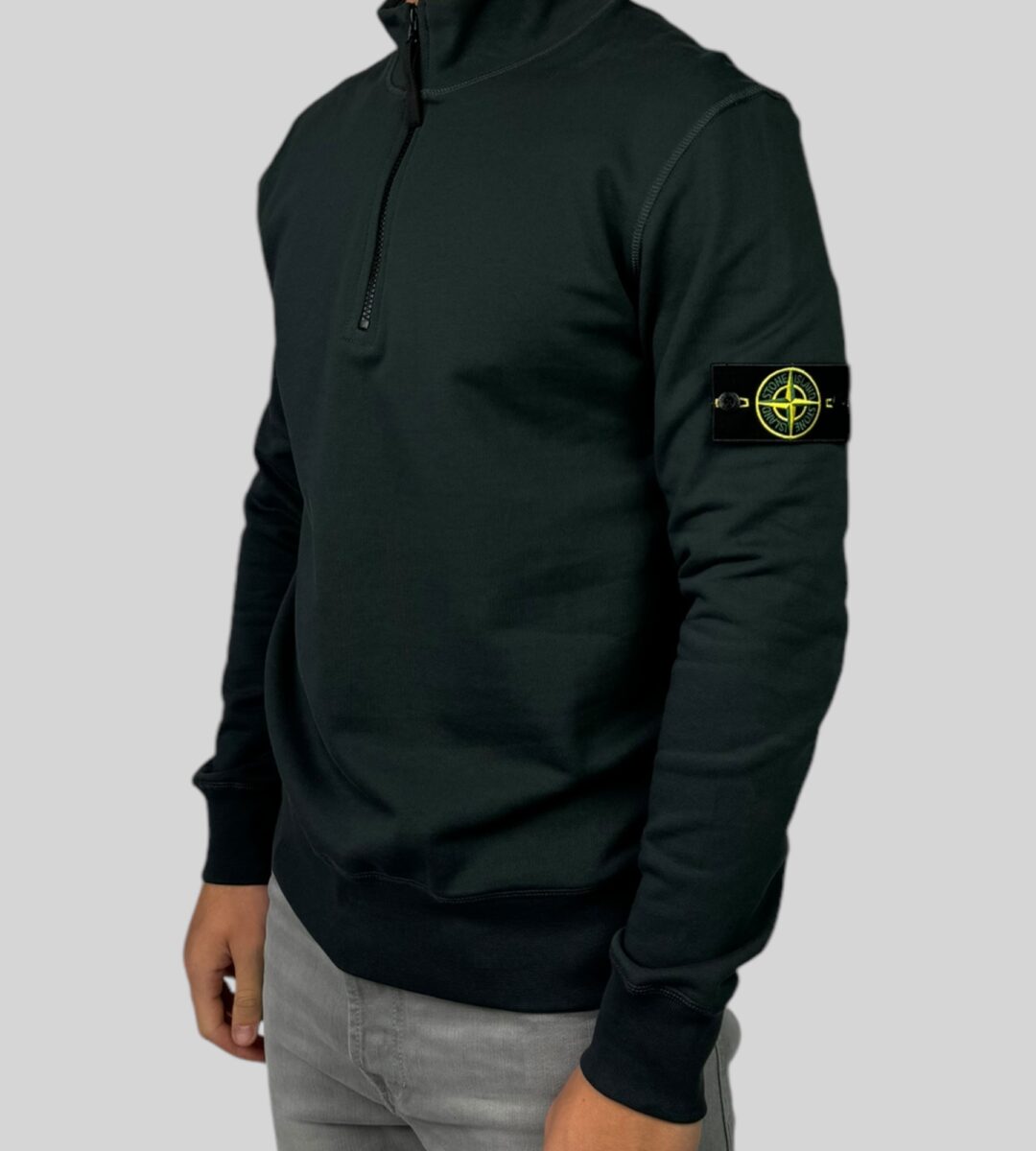 Stone Island Half Zipped Sweater Antraciet