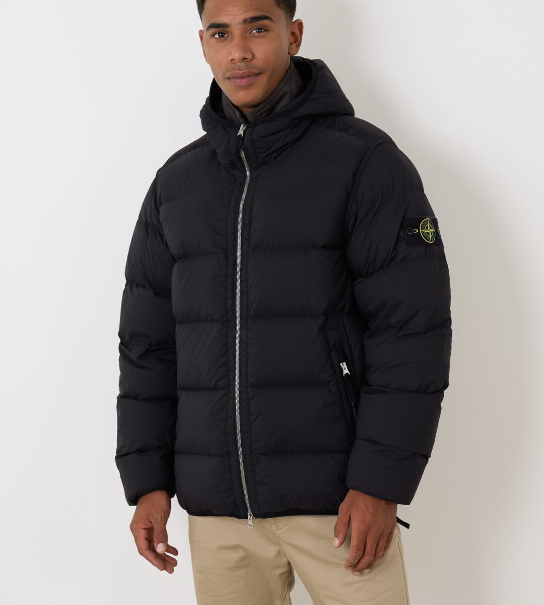 Stone Island 43128 Seamless Tunnel Nylon Down-TC Jacket Black