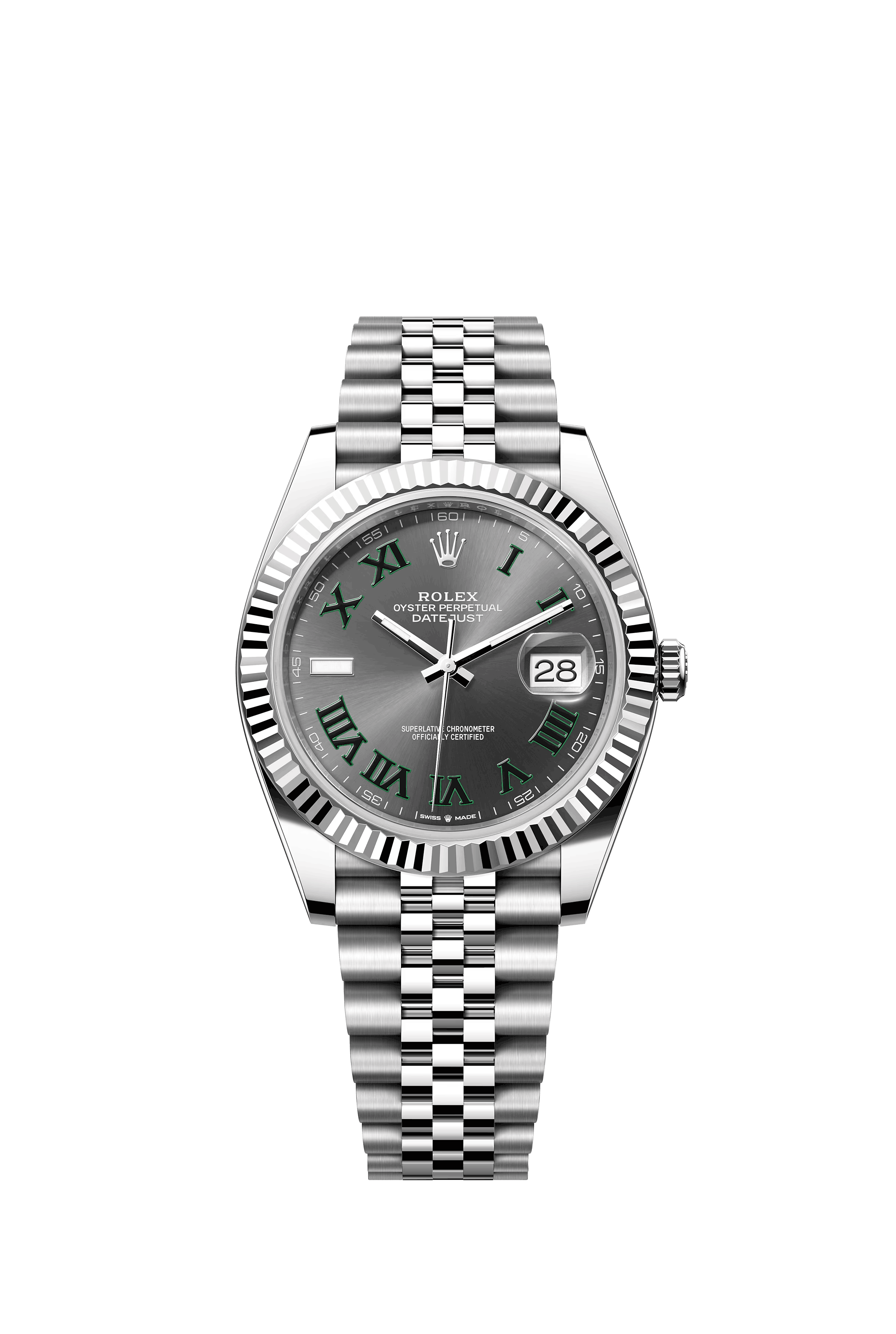 Rolex DayJust Wimbledon Dial Fluted Jubilee 41MM