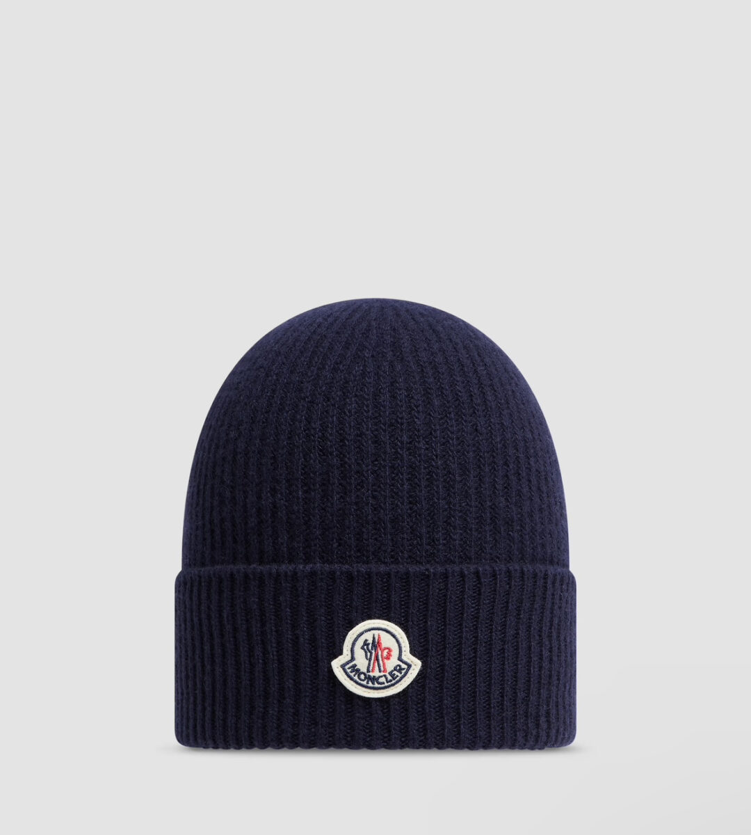 Moncler Wool Muts Donkerblauw