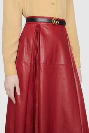 Gucci GG Marmont Thin Belt Black