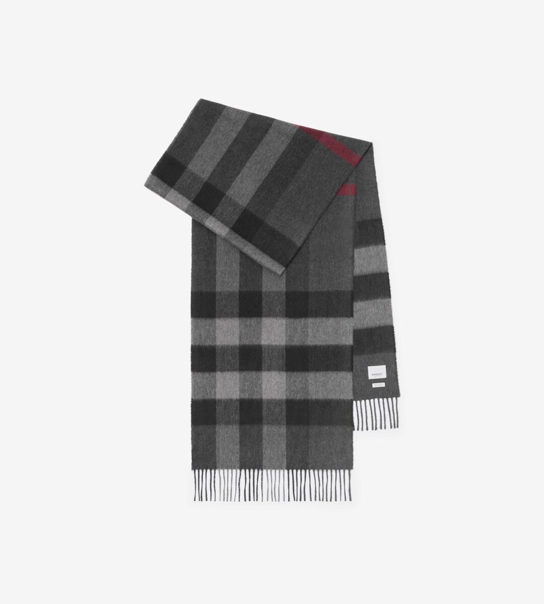 Burberry Check Cashmere Scarf Black