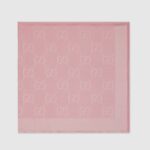 Gucci GG Jacquard Silk Wool Shawl Roze