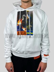 Heron Preston Split Herons Hoodie White