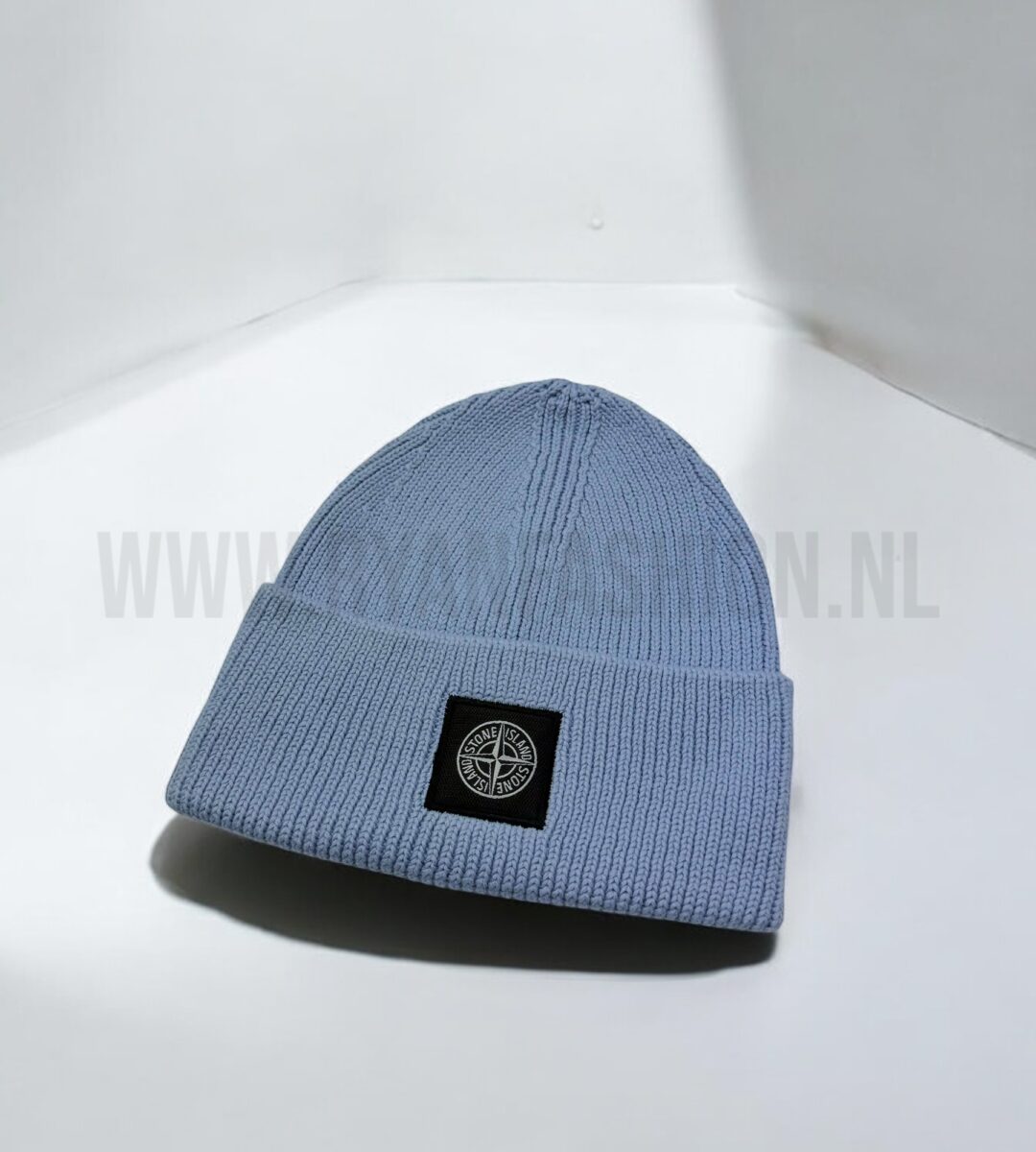 Stone Island Wool Muts Pastelblauw