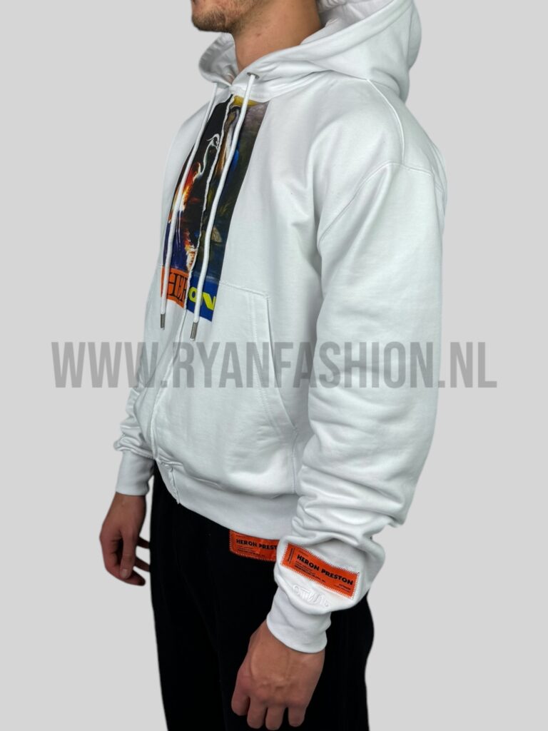 Heron Preston Split Herons Hoodie White - Afbeelding 2