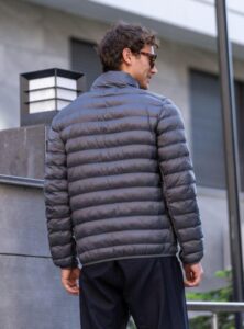 Stone Island Woven Chambers Down Jacket Grey