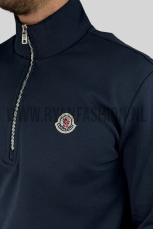 Moncler Half Zipped Sweater Donkerblauw