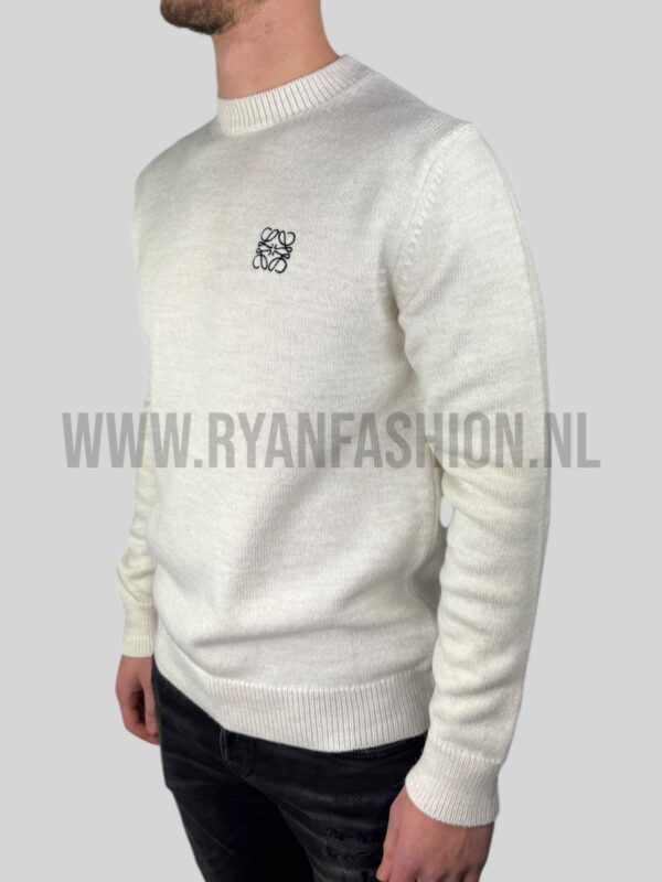 Loewe Logo Wool Sweater Ecru - Afbeelding 3