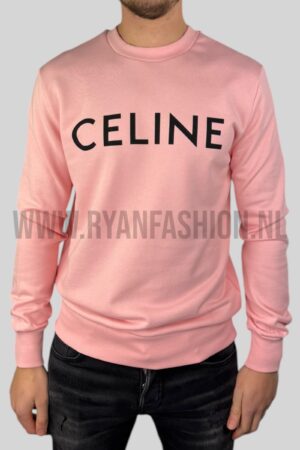 Celine Logo Sweater Roze