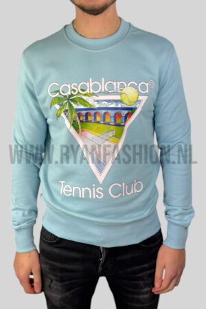 Casablanca Tennis Club Sweater Lichtblauw