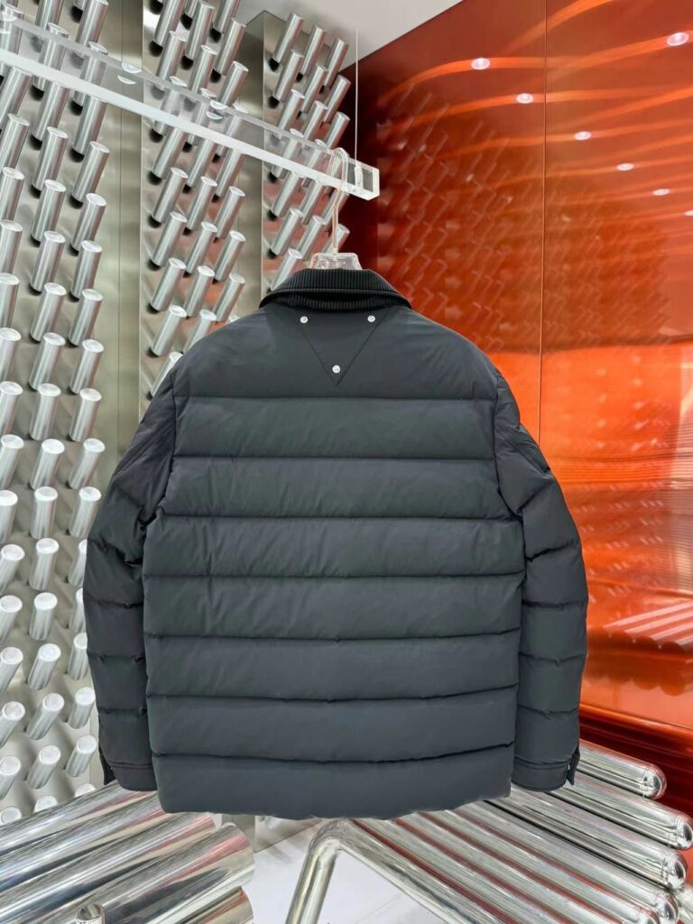 Prada Corduroy Collar Down Jacket Black - Afbeelding 2