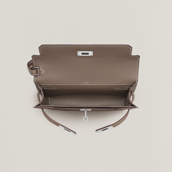 Hermes Kelly Depeches 25 Pouch Taupe - Afbeelding 3