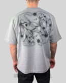 Off White Flower Arrow Skate T-Shirt Grey